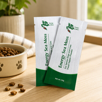 Sachet en aluminium Mylar à trois soudures latérales avec logo personnalisé, résistant à l'humidité, pour l'emballage de poudre de complément alimentaire pour animaux de compagnie