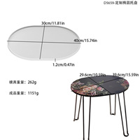 KK455 Grand Moule en Silicone pour Table Basse ou Plateau, Grande Taille pour Résine Époxy et Table Rivière, avec Support