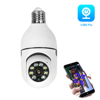 Caméra Ampoule WiFi E27 1080P Intelligente pour Sécurité Intérieure, Suivi Automatique 360°, Capteur CMOS WiFi, Lumière de Sécurité PTZ, Cloud V380