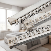 Tringles à rideaux et rails en aluminium robuste, modernes et silencieux, faciles à installer, rails métalliques durables, accessoires pour rideaux