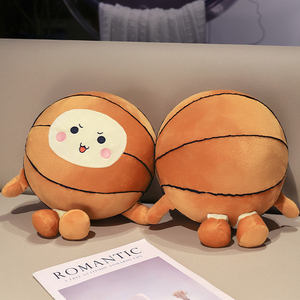 หมอนบาสเก็ตบอลของเล่นผ้ากำมะหยี่พร้อมไส้คอตตอน PP ขนาด25x25ซม. เหมาะสำหรับทั้งชายและหญิงของขวัญวัยรุ่น - Product Image 5