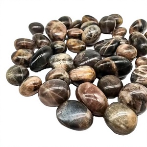 Oferta Especial: Piedras de Luna Negra Natural Pulimentadas Certificadas por Terceros, Cristales Esqueléticos para Joyería y Sanación - Product Image 1
