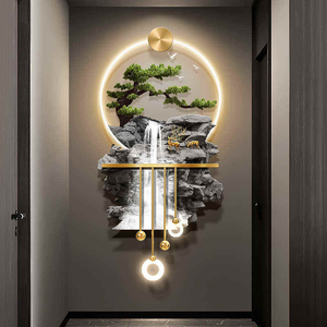 Decorazione Murale Artistica in Acrilico e Metallo con LED Luminosi, Dipinti di Paesaggi e Nature Morte di Lusso per Uso Domestico, Direttamente dalla Fabbrica - Product Image 3