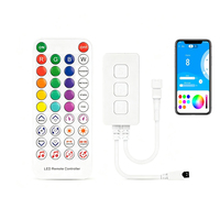 Bande LED adressable Bluetooth SP611E SceneX, DC5V 12V 24V, application musicale, télécommande IR 38 touches, contrôleur LED WS2812 WS2811