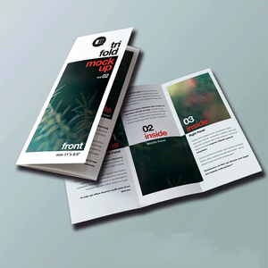 Impresión Personalizada <span class=keywords><strong>de</strong></span> Folletos, Catálogos y Tarjetas <span class=keywords><strong>de</strong></span> Presentación Trípticas Creativas en Cartón con Papel Offset - Product Image 1