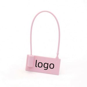 Disposable Anti-Tamper Security Seals Plastic Buckle Tags for Clothing Shoes Luggage Protection with <b>Padlock</b> Design Promotion - Product Image 1