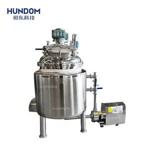 High Quality Industrial Heated Double Jacket Mixer 500 Liters Vacuum Mixer Machine For Cosmetic Body Lotion Moisturiser