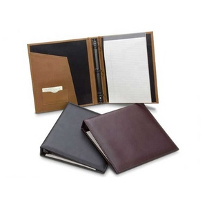 Điều hành A4 độn các tông cứng tùy chỉnh màu đen tan Burgundy giả da 3 Vòng chất kết dính - Product Image 3