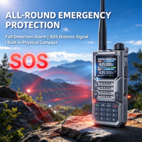 Talkie-walkie 10W haute puissance, radio bidirectionnelle double bande AM VHF UHF, GPS APRS, pour batterie 2500mAh, écran couleur 1,77 pouces