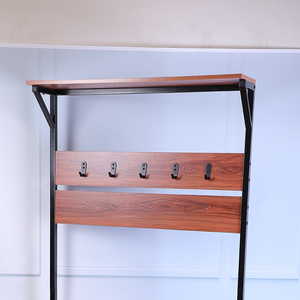 Best Furniture Manufacturers Metal Wooden Bedroom <strong>Coat</strong> <strong>Rack</strong> Entryway <strong>Hall</strong> Tree <strong>Coat</strong> <strong>Rack</strong> With Storage Bench - Product Image 4