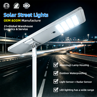 Lampadaire solaire LED tout-en-un haute luminosité 100W en aluminium moulé sous pression IP66 avec panneau mono MPPT LiFePO4 pour autoroute et parking