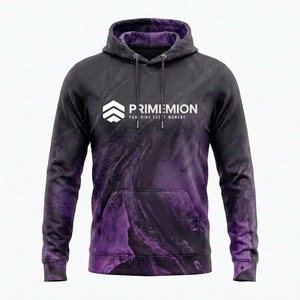 Sudadera Deportiva Primemion para Condiciones Extremas, Diseño Estampado con Degradado de Ceniza Volcánica, Logotipo de Flecha Frontal, Spandex/Poliéster - Product Image 1