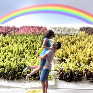 ミニチュア草クラスター尖った葉花クラスターモデルDIY手作りプラスチックシーン作り素材 - Product Image 6