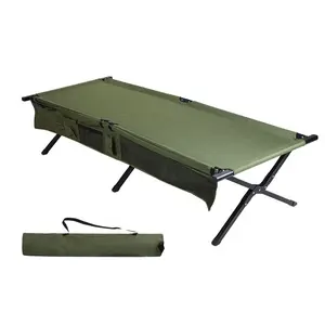 Acampamento Caminhadas Metal Alumínio Ajustável Arroy Canvas Bed Maca Dobrável Dobrável Camping Cot Bed