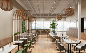 Décoration intérieure moderne pour café commercial, ensemble table et chaises sur mesure pour restaurant et café, design de mobilier de café tendance et personnalisé - Product Image 4