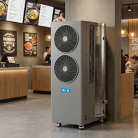 Pompe à chaleur air-eau 420L 2HP à cycle fluoré, tout-en-un, type extérieur, réservoir interne en acier, contrôleur LED pour entrepreneur en bâtiment