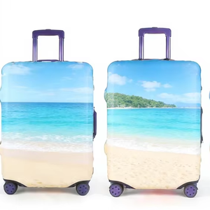 Housse de protection pour bagages en polyester élastique avec impression par sublimation, matériau haute densité, résistant à l'eau et anti-poussière - Product Image 1