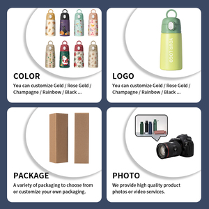 ของขวัญคริสต์มาสสำหรับเด็กขวดน้ำพร้อมหลอดพิมพ์ลายน่ารักขวดน้ำสำหรับเด็กขวดน้ำสำหรับโรงเรียนยิมเด็กขวดกีฬา - Product Image 2