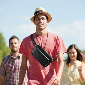 Riñoneras ajustables RPET para <span class=keywords><strong>mujer</strong></span>, riñonera de buena reputación en forma de barril, riñonera de remodelación para <span class=keywords><strong>mujer</strong></span>, riñonera táctica - Product Image 2