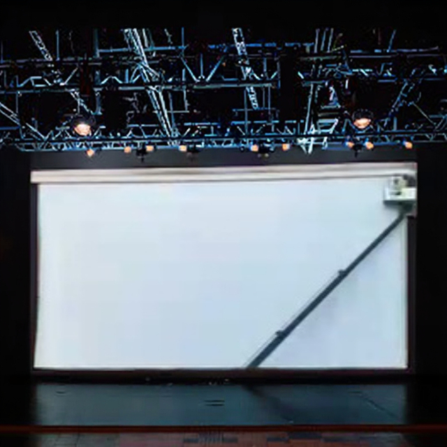 Custom Super Large 3D Electric Glass Curtain Portable Projector Screen Opera House Conference Hall Exhibition Hall Stage Floor