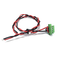 Bloque de terminales de tornillo de 4 posiciones para cable, con conector hembra de 6 pines para par trenzado rojo y negro, de alta calidad para automatización