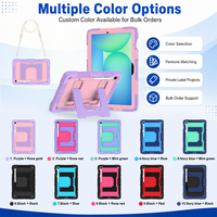 Étui robuste antichoc en silicone et PC avec support, sangle d'épaule et porte-stylet pour Samsung Tab S10 Lite S10 FE S9 FE 10.9 OEM ODM