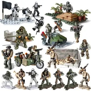 KSF Hot Sale Military Action Figures Building Blocks Children Toys DIY Educational Military Model Toy For Kids