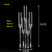 Supports de bougies transparents, chandeliers de mariage, candélabres, supports de fleurs, centre de table en acrylique
