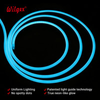 Bande LED en silicone 10x15mm sans points lumineux, CRI 90 uniforme, support en cuivre, UL94V-0 B2, garantie 5 ans, fil doré 99,99%