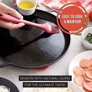 Poêle en fonte avec double poignée, poêle à pizza en fonte, crêpière, dosa, roti tawa - Product Image 2