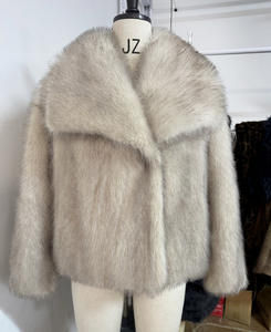 Giacche da ragazza con collo a girocollo in <span class=keywords><strong>pelliccia</strong></span> <span class=keywords><strong>corta</strong></span> cappotto da donna - Product Image 6