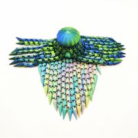 Vashine Pieuvre Articulée Imprimée en 3D, Très Flexible, Multi-Articulations, Décoration de Bureau Unique, PLA Soie Arc-en-ciel Écologique, Cadeau