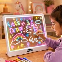 Tableau de Dessin Lumineux LED Portable pour Enfants 2026 – Jouet Éducatif Magique DIY avec Support