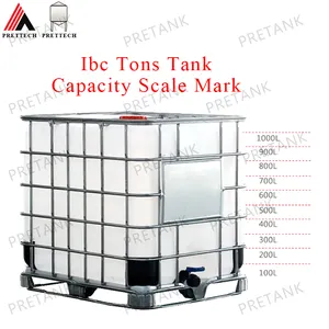 Hdpe Plastic Chemisch Water Ibc Ton Tank 1000Liter Ibc Mengtank Voor Water En Chemische Opslag En Transport