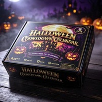 Coffret Cadeau Squishy Compte à Rebours Halloween – Yeux Rouges et Sanglants (8 Pièces) – Jouets Anti-Stress – Coffret Anti-Stress Halloween Crâne Fantôme
