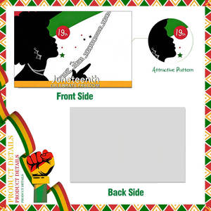 ホットセール ジューンティーンスデコレーション ヤードサイン H型支柱付き 歴史月間 自由の日 ギフト 屋外用 - Product Image 3