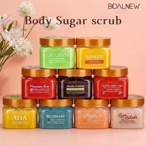 Exfoliante Corporal y Facial de Cúrcuma, AHA, Vitamina C, Azúcar y Manteca de Karité, Blanqueador, Iluminador y Limpiador, Marca Privada OEM - Product Image 2