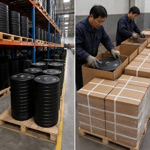 Factory Wholesale Custom Logo 10-45lbs Bumper Plate for Olym <strong>Barbell</strong> bar Fitness Equipment Weightlifting Rubber Weight Plates - Product Image 4