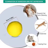Jouet pour chat, pistolet lanceur de balles en peluche écologique avec 20 balles, jouet interactif amusant pour chats d'intérieur