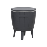 Nouveaux arrivages Table de patio Bar Refroidisseur de boissons Lumière Led Seau à glace électrique Double paroi