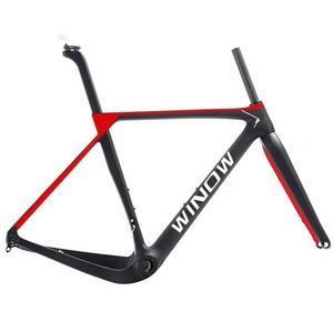 Juego de cuadros de bicicleta de grava de <span class=keywords><strong>ciclocross</strong></span> de carretera de <span class=keywords><strong>carbono</strong></span> completo Compatible con juego de ruedas MTB 27.5er - Product Image 1
