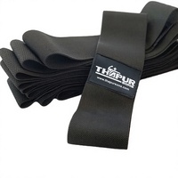 Bande de Résistance en Boucle pour Entraînement des Fessiers à Domicile, Fitness, Élasticité Moyenne, Antidérapante, pour Renforcer les Fessiers, en Polyester et Latex