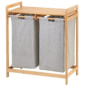 <span class=keywords><strong>Panier</strong></span> à <span class=keywords><strong>linge</strong></span> autoportant étanche <span class=keywords><strong>Panier</strong></span> à <span class=keywords><strong>linge</strong></span> durable à 2 sections <span class=keywords><strong>Panier</strong></span> élégant avec sacs de <span class=keywords><strong>tri</strong></span> amovibles - Product Image 4