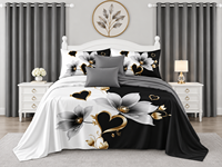 Ensemble de draps imprimés 8 pièces, taille Queen et King, literie complète pour chambre à coucher avec rideaux assortis, best-seller