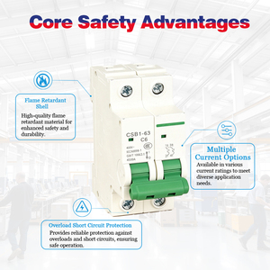 Disjoncteur différentiel CE certifié Xi'an Xikai CSB1LE-63 63A 400V AC avec capacité de coupure de 4,5kA/6kA - Product Image 3