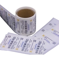 Nueva impresora térmica, pegatina de cáscara de huevo, papel adhesivo de seguridad destructible, etiqueta de vinilo troquelada, etiqueta de advertencia de supermercado