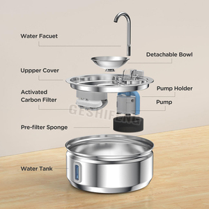 Distributore d'Acqua Automatico per Animali Domestici in Acciaio Inox da 3,2L, Fontanella Intelligente per Gatti con Sistema di Riciclo, Alimentazione AC - Product Image 3