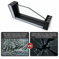 Cloison en verre simple intégrée avec cadre en aluminium de 80 mm d'épaisseur pour bureaux, écoles et centres commerciaux