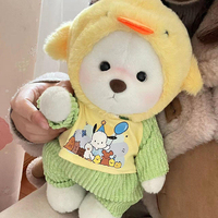 Peluche Ours Lina Articulé de 30 cm, Modèle Dessin Animé, avec Chapeau et Tenues de Dinosaure – Vente Flash