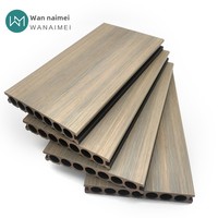 Revêtement de sol extérieur écologique Revêtement de sol composite anti-corrosion en bois-plastique pour espaces de balcon Parquet co-extrudé étanche en PE